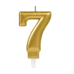 Number Candle Gold 7