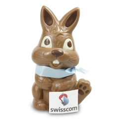 Easter bunny chocolate with logo