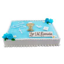 Kommunion Torte blau