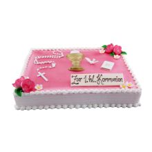 Kommunion Torte rosa