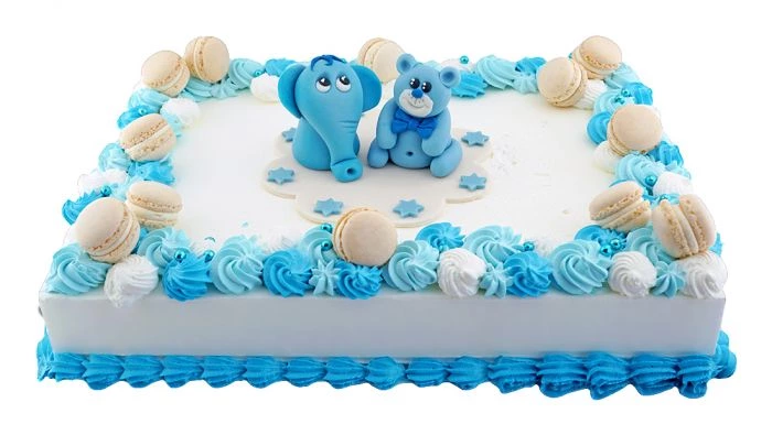 BLUE AND WHITE BIRTHDAY CAKE - Rashmi's Bakery