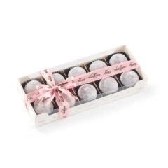 Bar of 10 Truffles Marc de Champagne with logo
